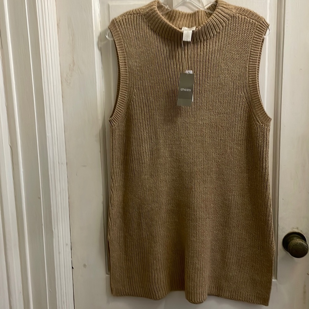 Chico’s light brown knitted sweater